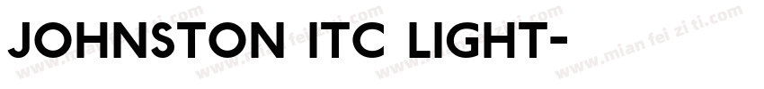 Johnston ITC Light字体转换